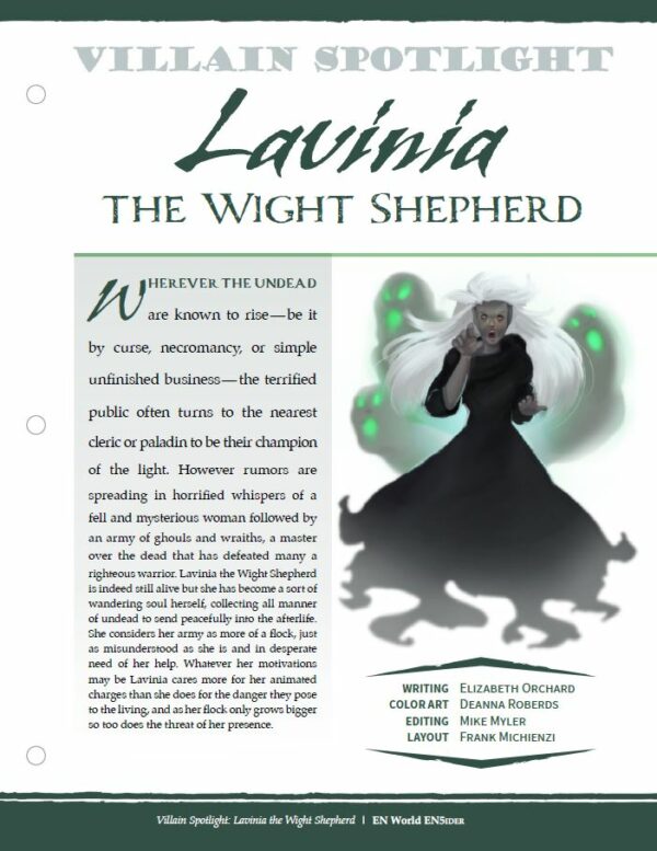 EN5ider #451 – Villain Spotlight: Lavinia the Wight Shepherd